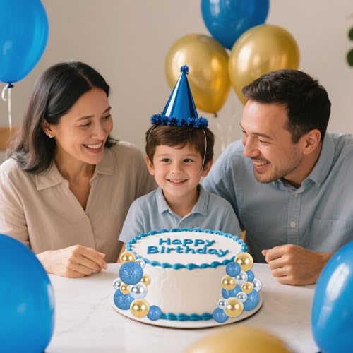 40 Pcs Foam Ball Shaped Cake Toppers with Sticks Mini Cake Decorations for Birthdays (40 Count)