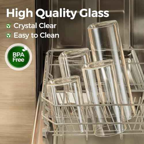 Glass Pantry Storage Containers with Lids 1 (6 Count)