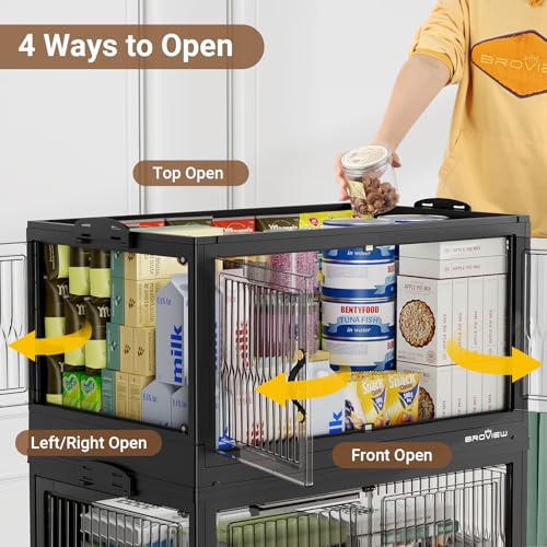 600Qt Stackable Storage Bins with 5 Lids (5 Count)
