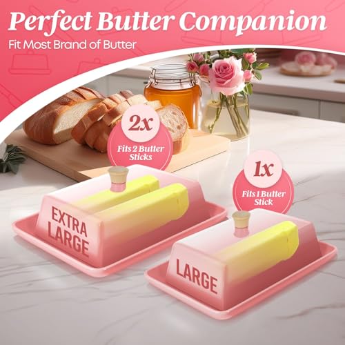 Extra Large Ceramic Butter Dish with Lid