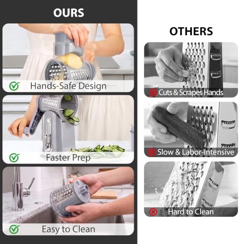 Rotary Cheese Grater 5 Blades