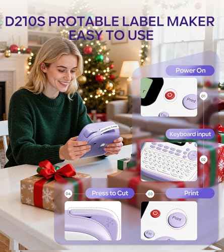 D210S Label Maker Machine with Tapes