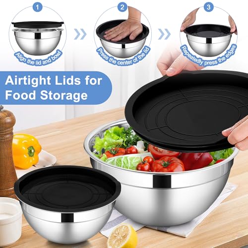 Mixing Bowls with Lids Set of 6 (12 Count)