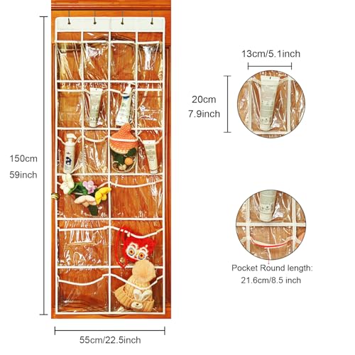 Over The Door Organizer 18 Large Mesh Shoe Storage Pockets（PVC）