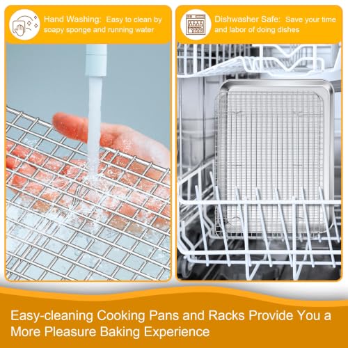 19.6 Inch Cookie Baking Sheet Pan with Wire Rack