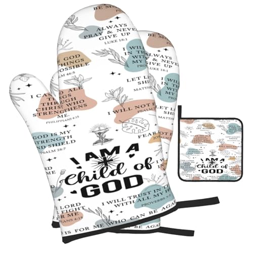 Christian Oven Mitts and Pot Holders Sets of 3 (3 Count)