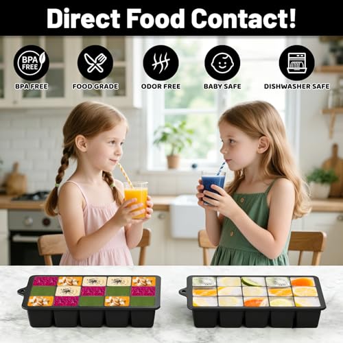 Silicone Ice Cube Tray 3 Pack (3 Count)