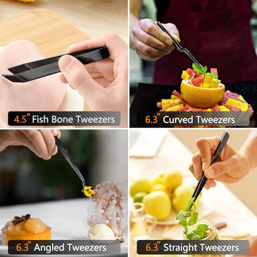6 Pcs Cooking Tweezer Tongs