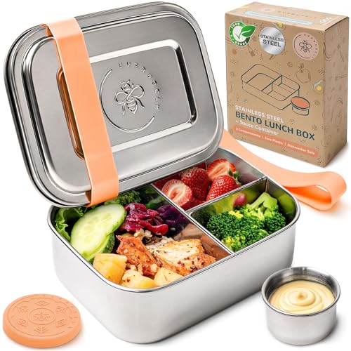 Stainless Steel Bento Box + Condiment Container