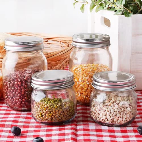 Mason Jars Glass Jars With Lids 8 oz (30 Count)