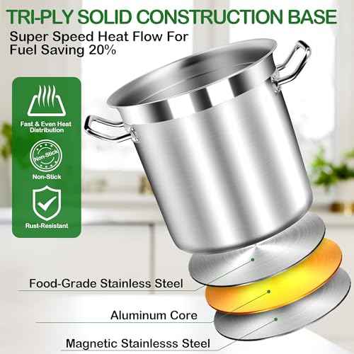 Stock Pot 20 Quart with Lid