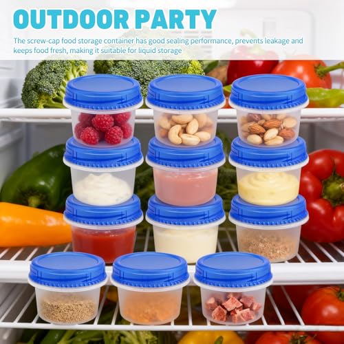 24 Pack Freezer Containers with Screw On Lids (24 Count)