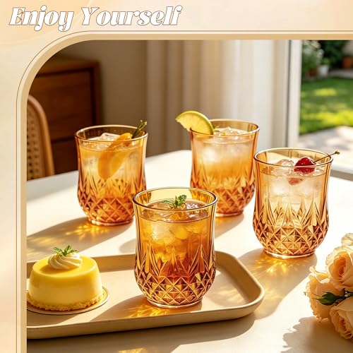 40 Pack Plastic Stemless Wine Glasses (40 Count)