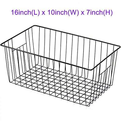 16inch Freezer Wire Storage Organizer Baskets (3 Count)
