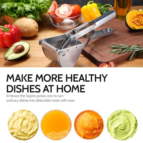Potato Ricer Sopito Stainless Steel Potato Masher for Commercial and Home Use