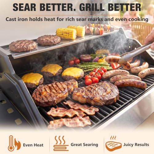 15" Cast Iron Grill Grates for Weber Spirit 200 Side Control
