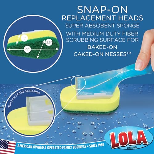 Dish Brush w Soap Dispenser Wand