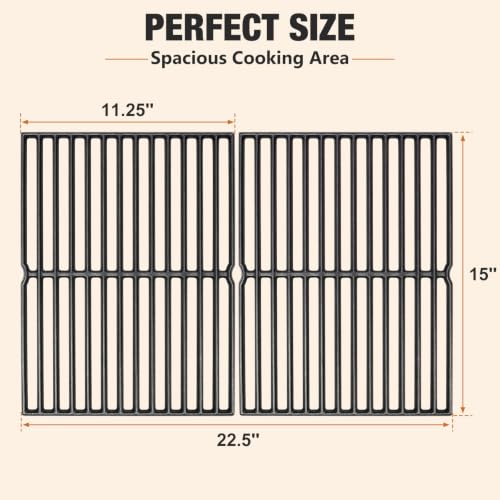 15" Cast Iron Grill Grates for Weber Spirit 200 Side Control