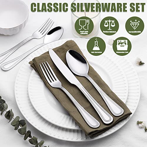 60 Piece Silverware Set for 12