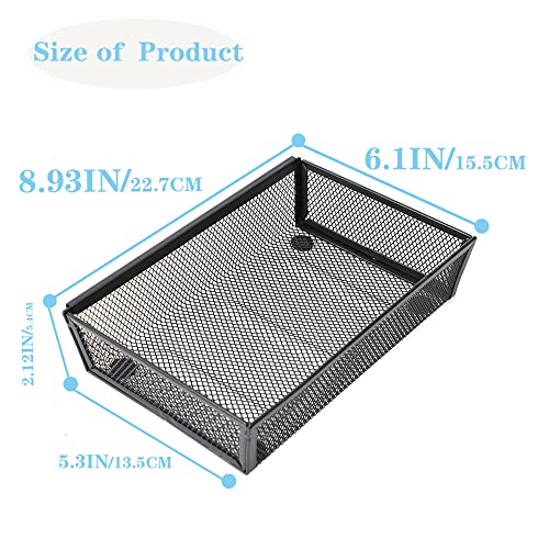 Mesh Tray Kitchen Drawer Utensil Cutlery Tray Office Supplies with Inter (4 Count)