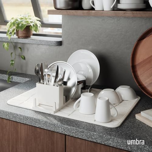 Udry Dish Drying Rack with Microfiber Mat