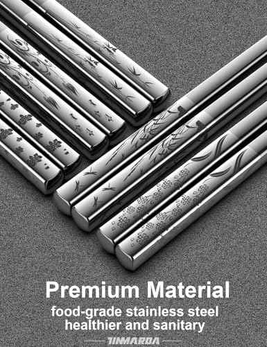 Metal Chopsticks Reusable 18 (5 Count)