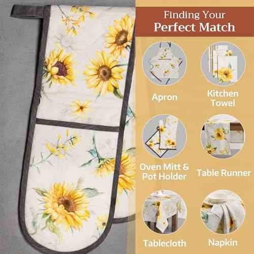 Double Oven Mitts 100% Cotton Double Oven Glove
