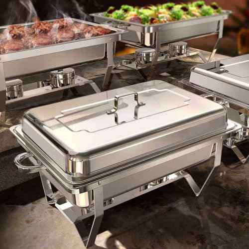 Chafing Dishes for Buffet 4 Pack (4 Count)