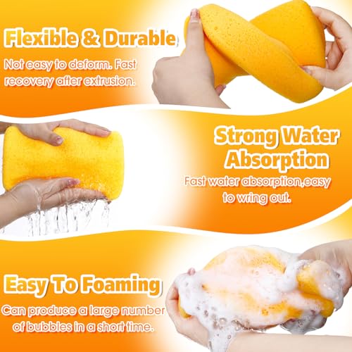 48 Pcs Large Sponges Bulk Car Cleaning Foam Commercial