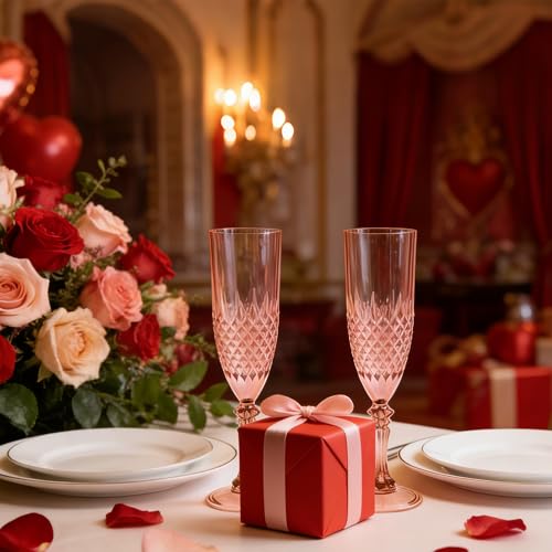 12 Pack Plastic Champagne Flutes (24 Count)