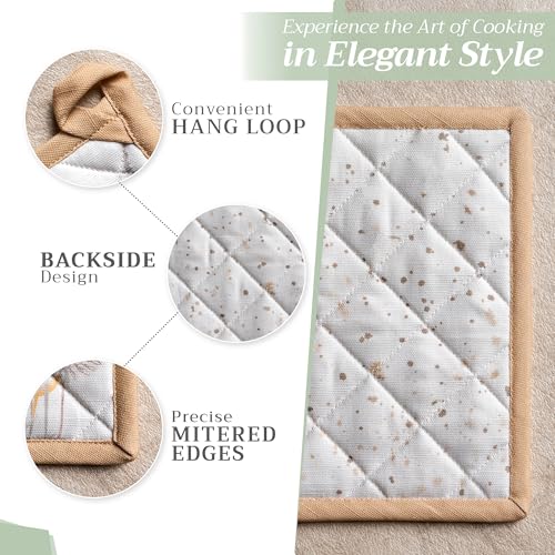 100% Cotton Oven Mitt & Pot Holder Set