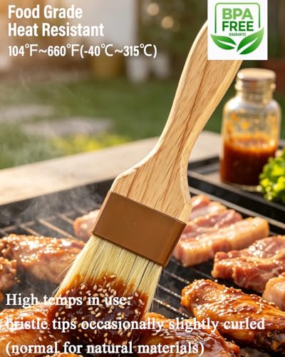 Natural Boar Bristle Pastry & Basting Brush (2 Count)