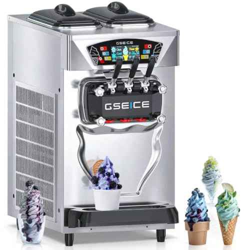 Commercial Soft Serve Ice Cream Machine 3 Flavor