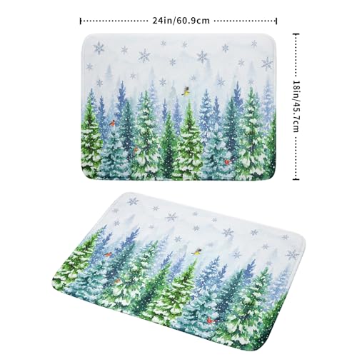 Winter Forest Dish Drying Mats