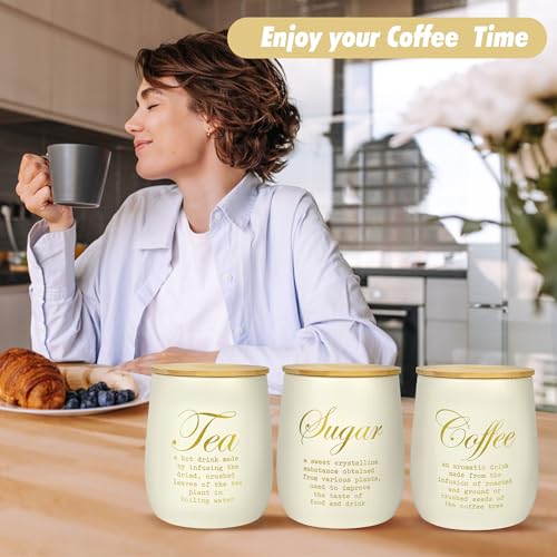 Coffee Tea Sugar Container Set of 3 (60 Ounce)