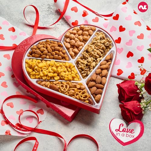 Heart Shaped Mixed Nuts Gift Basket