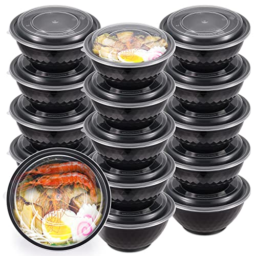 36oz Extra Thick Meal Prep Bowls with Lids (30 Count)