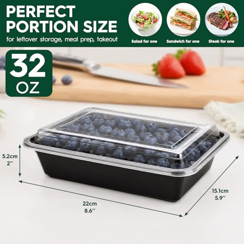 Glotoch Meal Prep Containers 32oz 50 Pack (50 Count)