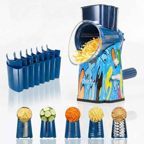 Upgrade Rotary Cheese Grater Shredder with Handle