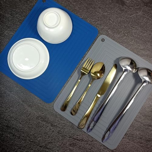 Brown Silicone Trivets Mats Set 2 for Hot Dishes