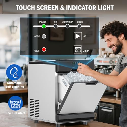 70 lbs Nugget Ice Maker Countertop Portable Dual Water Self