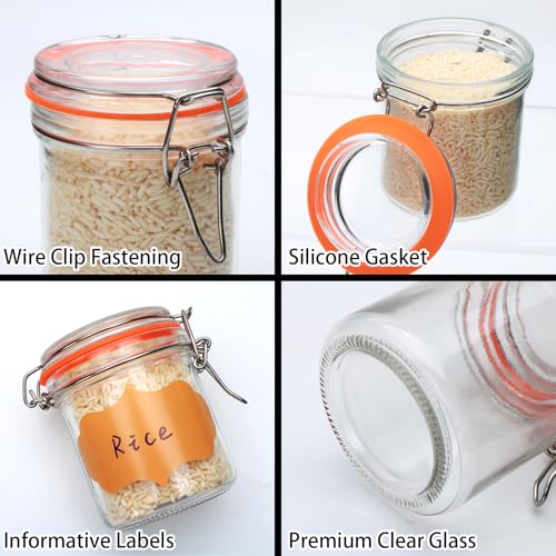 8 oz Glass Jars with Lids (8 Ounce)