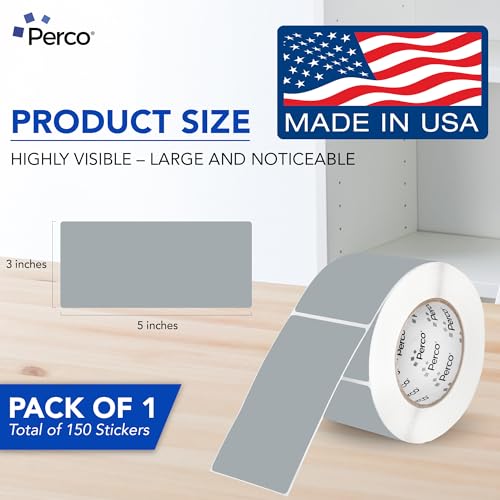 Grey 3x5 Inch Perforated Sticker Labels