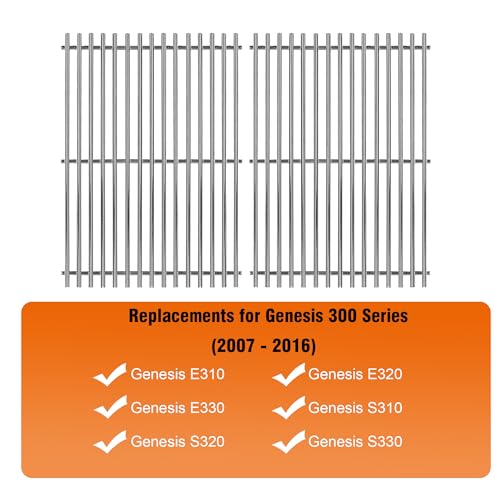 19.5" Stainless Steel Cooking Grates for Weber Genesis 300 Series