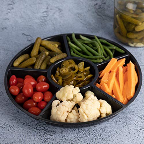 6 Sectional Round Plastic Serving Tray