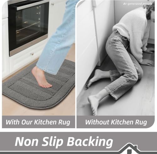 30x18 Inch Kitchen Rugs Non Slip Washable Kitchen Sink Rug