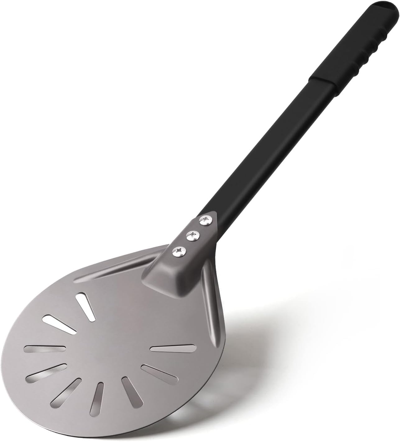 Pizza Turning Peel 6 Inch Round Aluminum Perforated Pizza Peel Turner with Metal Handle Pizza Paddle for Homemade Pizza Oven Accessories - Culinary Roots