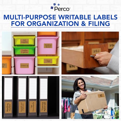 Kraft Brown 3x5 Inch Perforated Sticker Labels