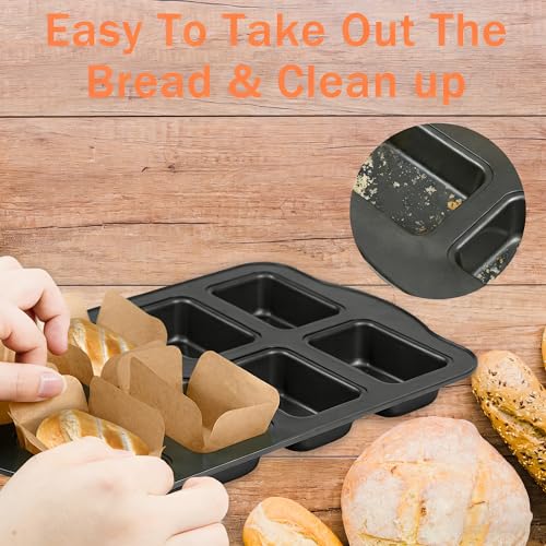 200 Pcs Mini Loaf Pan Liners for Baking Bread Pans 3x2 in Parchment (200 Count)