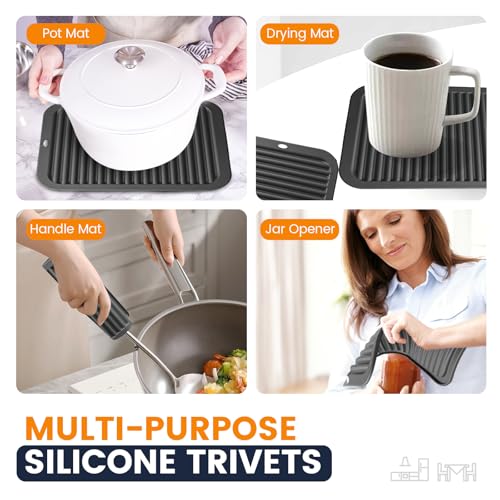 Silicone Trivet Mats 2 Heat Resistant Pot Holders Multipurpose Non
